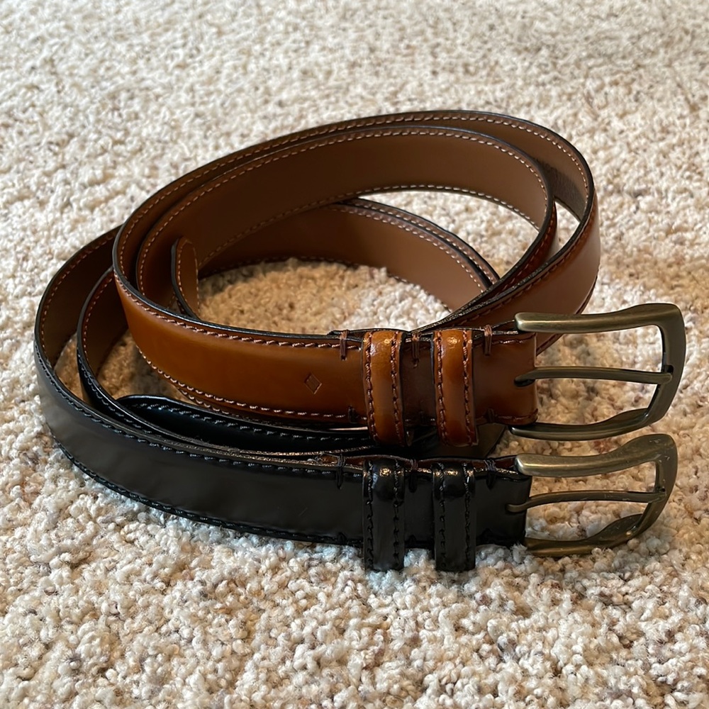 Black & brown Joseph Abboud Belts. Size 46/115. Used, in great condition.